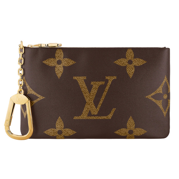 Louis Vuitton Pochette Clés XL Giant Key Pouch Monogram Brown Chain Runway Bag - Picture 1 of 12